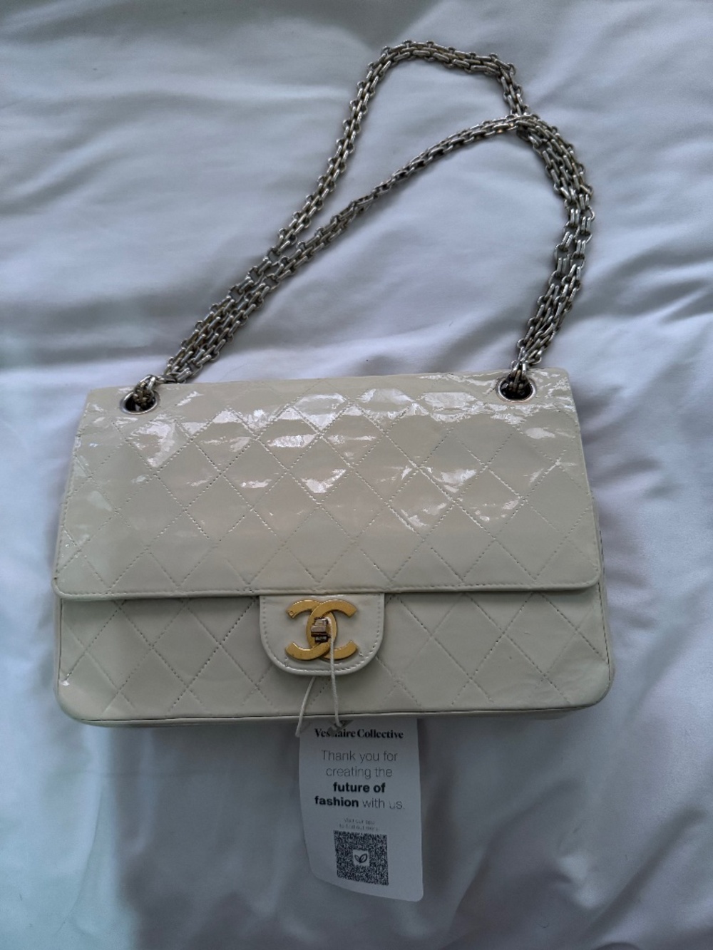 Vintage Chanel patent leather Double Flap Bag